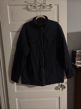 Burton Men's Navy Zip-Front Shacket Jacket